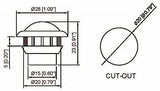 All Star Truck Parts Qty 5-3/4" RED 3 LED CLEARANCE SIDE MARKER BULLET LIGHTS CHROME RING TRAILER