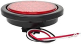 [ALL STAR TRUCK PARTS] 4" Inch White and Red 24 LED Round Stop/Turn/Tail/Reverse/Backup Trailer Light Kit with 3 wire Pigtail Plug & Grommet- Qty 4 Red + Qty 2 White