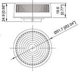 All Star Truck Parts 2" Round Red 9 LED Light Trailer Side Marker Clearance Identification Grommet & 2 Wire Plug/Pigtails Flush Mount