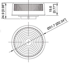 All Star Truck Parts 2" Round Red 9 LED Light Trailer Side Marker Clearance Identification Grommet & 2 Wire Plug/Pigtails Flush Mount