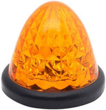 3.5" Inch Diameter 16 LED Round Beehive Cone Trailer Led Side Marker Clearance Lights Red/Amber 16 Diodes Submersible 12V Rear Tracking Lights Replacement for Peterbilt Trucks ATV Motorcycle