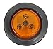 All Star Truck Parts] 2x 2.5 Amber 3 LED Round Side Marker Clearance Lights Grommet Flush Mount, Sealed Truck Trailer with Reflex Lens, IP67 Waterproof- Super Bright DOT SAE P2 FMVSS 180