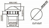 Qty 20-3/4" AMBER 3 LED CLEARANCE SIDE MARKER BULLET LIGHTS CHROME RING TRAILER