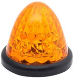 All Star Truck Parts 3.5" Inch Diameter 16 LED Round Beehive Cone Watermelon Trailer Side Marker Lights Red Amber Clear Lens Submersible 12V Rear Lights Peterbilt Trucks ATV Motorcycle