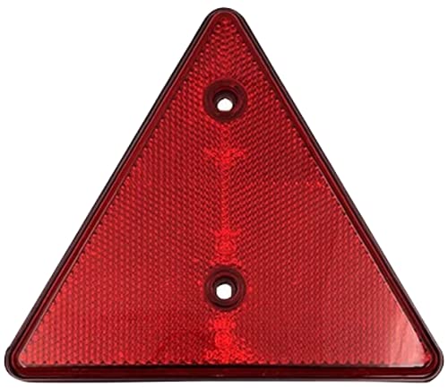 [ALL STAR] Screw-Mount Triangular Marker Reflectors - Universal Use Safety Kit Spoke Reflective Quick Mount Custom Accessories for Cars, Trailer, Trucks, Camper RV, Snow-Machine (Red, 2 PCS)