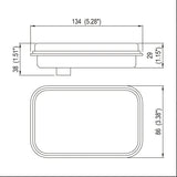 All Star Truck Parts 5x3 Red/White Rectangle Light 12 LED Stop/Turn/Tail Backup/Reverse Tow Truck Semi Trailer CM Flatbed Reading Postal Hitch Mounted RV Bus Grommet 3 Wire Pigtail Plug Kit 12V IP67