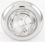 Qty 20-3/4" WHITE 3 LED CLEARANCE SIDE MARKER BULLET LIGHTS CHROME RING TRAILER