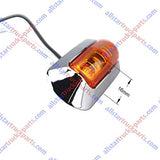 3.7" Oval Bar Style LED Lights Chrome Side/Rear Marker Clearance Truck Trailer Boat CAB RV Amber/Red Lens [4 LEDs] [Chrome Bezel] [IP 67 Submersible Waterproof]