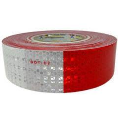 All Star Truck Parts] Conspicuity Tape Premium DOT-C2 Approved Reflective Truck Trailer Red White 2�x150� 4 Year Average Life -1 Roll