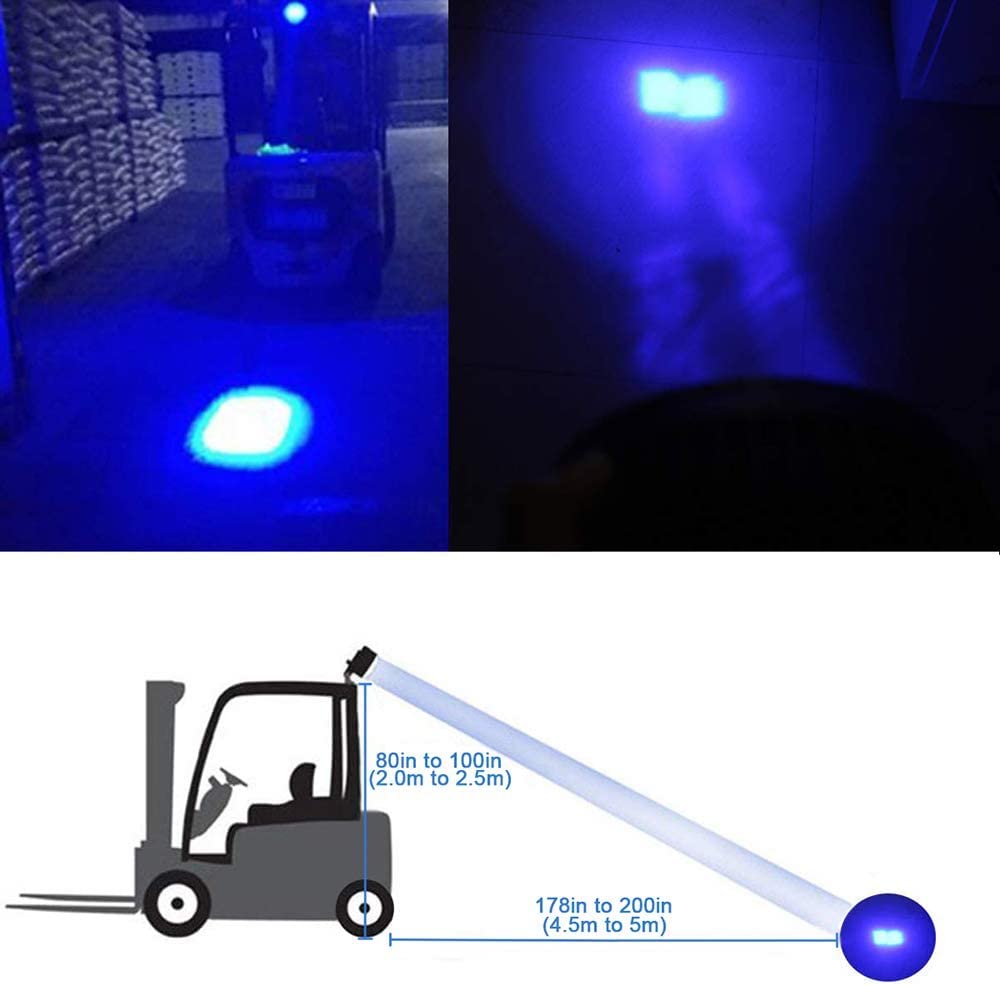 LED Forklift Area Safety Light 20W Cree Blue LED Work light Blue Zone Risk Danger Area Warning Light Warehouse Fork Forklift Truck Security Indicator Safety Light 12V-80V