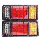 2Pcs LED Truck Trailer Tail Lights Bar Kit 40 LED Waterproof Tail Turn Signal Brake Light Running Reverse Light with Iron Net Protection 5 Wires 10V-30V for Truck Boat Trailer UTV RV Camper