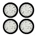 Qty 4 White: 4" Inch Round White 28 LED Round Reverse/Backup Tail Brake Truck Lights Rubber Grommet & Direct Wiring Trailer Truck RV Camper Boat Dump Truck IP67 Waterproof DOT Certified 12V