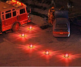 2pc- 16 LED Emergency Roadside Warning and Safety Work Flare Light Dual-use Swivel Hook, Magnetic Base. Red Flashing integrated LED's with 9 different warning modes including S.O.S indicator.