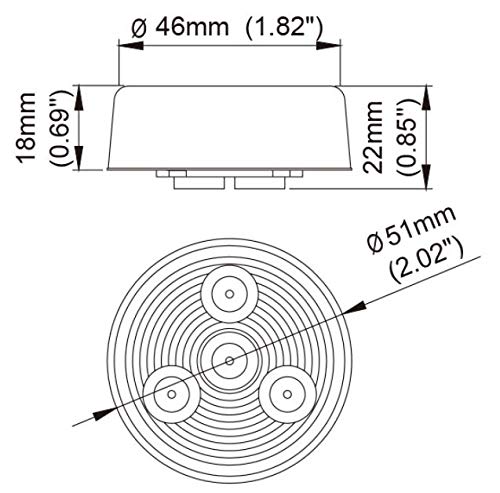 Red/Amber 2" Round Trailer 9 LED Clearance Side Marker Lights [DOT FMVSS 108] [SAE P2] [Reflector Lens] [Grommet+Plug] [Flush-Mount] [Waterproof IP67] Marker Clearance Lights Trailer Truck