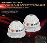 2pc- 16 LED Emergency Roadside Warning and Safety Work Flare Light Dual-use Swivel Hook, Magnetic Base. Red Flashing integrated LED's with 9 different warning modes including S.O.S indicator.