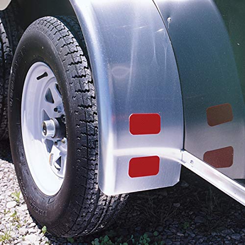 All Star Truck Parts] Amber/Red/White 2x3 Rectangle High Visibility Reflective Stick-On Prism Reflector DOT-SAE Strong Weatherproof Trailer Camper RV Flatbed Fender Property Boat Marine Mailbox Sign