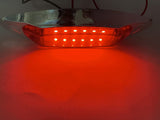 [12-LED RED/AMBER] [6.7" x 2.2"] Side Marker Red Light with Chrome Bezel, Universal LED Clearance Markers for Truck Trailer Boat ATV Marine Marker lights 12V High Brightness Side Marker Lights