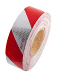 Red/White Diagonal Warning Reflective Tape DOT-C2 Conspiciuity Tape - COMMERCIAL ROLL - 2" inch x 150' FEET - Automobile Car Truck Boat Trailer Semi Construction Safety Industrial