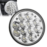 [ALL STAR TRUCK PARTS] 5.75" 5-3/4" 36W Crystal Round LED Headlight Sealed Beam IP68 Waterproof Replacement 4000 4040 5506 H5006 H651 / H466 Chrome (2D reflector)