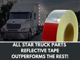 2" x150' roll DOT-C2 PREMIUM Reflective Safety Conspicuity Tape Truck Trailer Diamond Grade Pattern WATERPROOF, STRONG ADHESIVE!