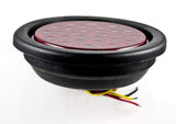 Qty 4 Red + Qty 2 White: 4" Inch Red/White 28 LED Round Stop/Turn/Tail + Reverse/Backup Brake Truck Lights with Rubber Grommet & Wiring Trailer Truck RV 12V