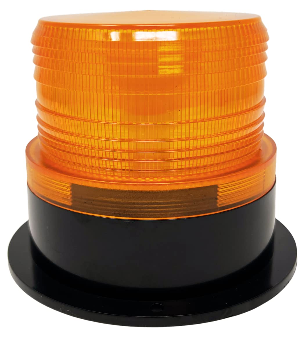 24 LED Amber Forklift Beacon Strobe Light Safety Warning Flashing Lights Magnetic Base Surface Screw Mount 12V-24V Mower ATV Tow Trucks Tractor Golf Carts UTV Cars Bus Construction Emergency Vehicle