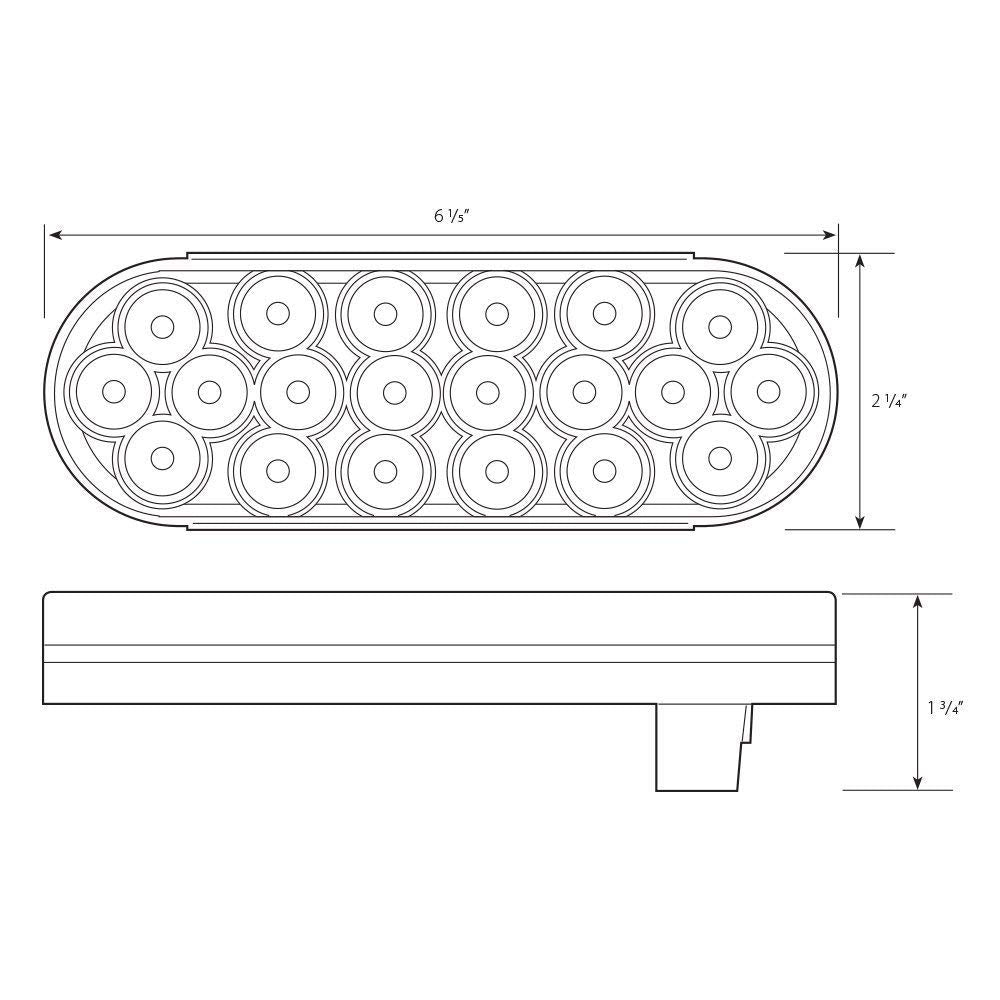 All Star Truck Parts] 6" Oval LED Recessed Amber Strobe Light, 24 LED DOT/SAE Approved & Marked, Waterproof, Super Bright High Powered Strobe for Towing�