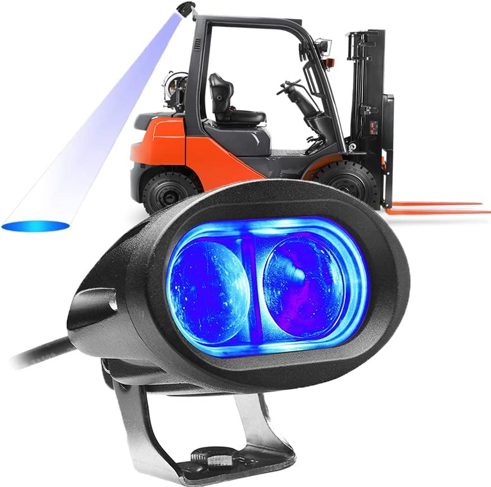 LED Forklift Area Safety Light 20W Cree Blue LED Work light Blue Zone Risk Danger Area Warning Light Warehouse Fork Forklift Truck Security Indicator Safety Light 12V-80V