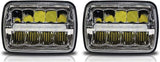 5x7 LED Headlights 7x6 Headlamps Osram Chip Angel Eye DRL Sealed Beam Replacement for H6054 6054 Jeep Wrangler YJ Cherokee XJ Chevy Express Astro Van Blazer S10 Toyota 4Runner Ford Ranger DOT 2PCS