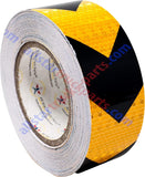 [ALL STAR TRUCK PARTS] Yellow Black Arrow Reflective Tape, 2" Hazard Warning Tape Waterproof - High Intensity Reflector Conspicuity Safety Construction Strong Adhesive Crystal Lattice