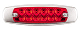 6.2" LED Marker Clearance Light 12 LED Amber/Red Trailer Lights Surface Mount Sealed 6-1/5" Amber/Red Rectangular Spyder Fish Shape Marker & Clearance Lights Stainless Steel Rim Bezel 12V