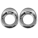 All Star Truck Parts] [2x 2.5" Inch Round Chrome Bezel With Hooded Visor Grommet for Vehicle Lights Side Marker Stop Turn Tail Light Covers Rings for Truck Trailer Kenworth Peterbilt 2pcs