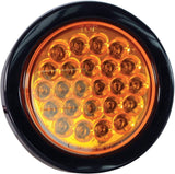 All Star Truck Parts] 4" Round LED Recessed Amber Strobe Light, 24 LED DOT/SAE Approved & Marked, Waterproof, Super Bright High Powered Strobe for Towing…