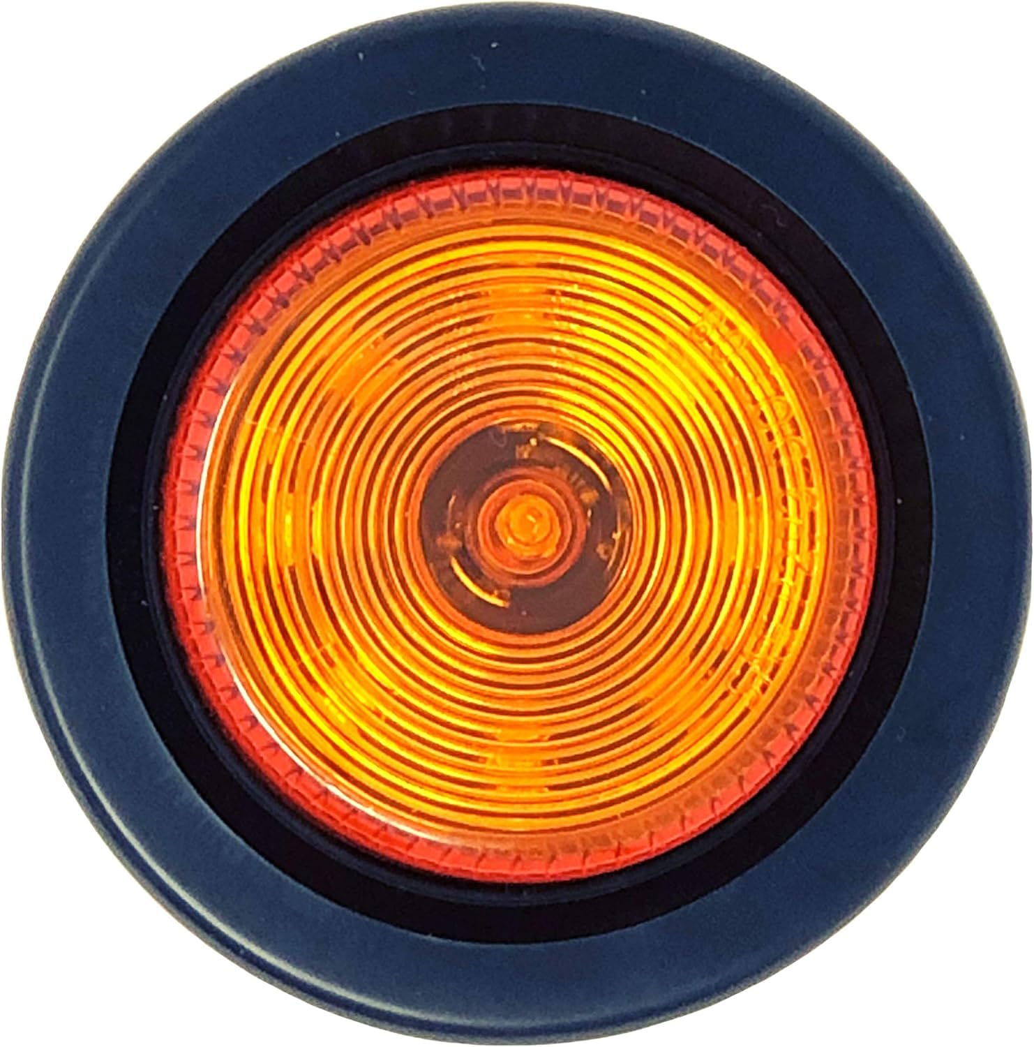 Red/Amber 2" Round Trailer 9 LED Clearance Side Marker Lights [DOT FMVSS 108] [SAE P2] [Reflector Lens] [Grommet+Plug] [Flush-Mount] [Waterproof IP67] Marker Clearance Lights Trailer Truck