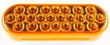 All Star Truck Parts] 6" Oval LED Recessed Amber Strobe Light, 24 LED DOT/SAE Approved & Marked, Waterproof, Super Bright High Powered Strobe for Towing…