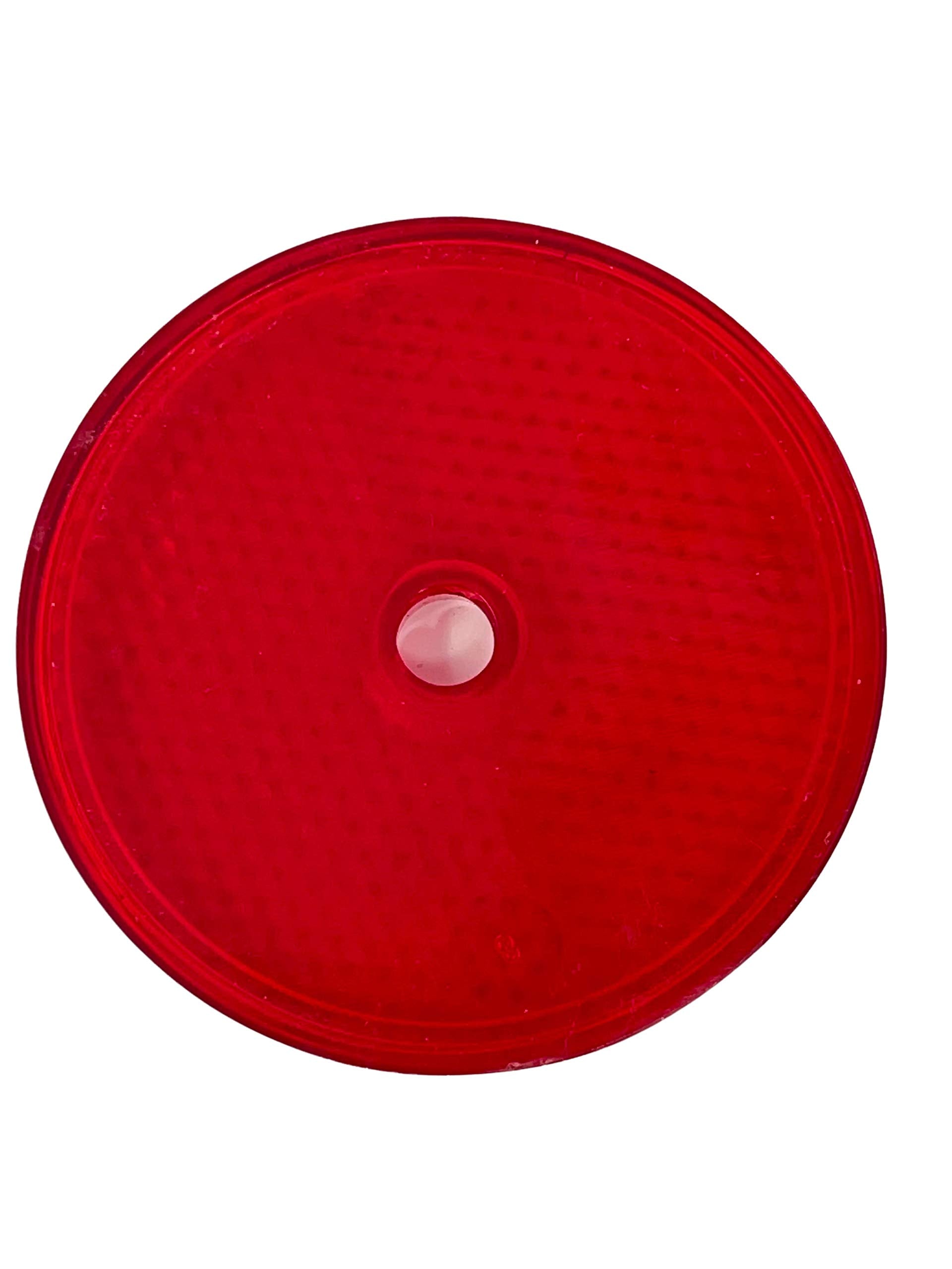 All Star Truck Parts Class A 2" Round Reflector with Center Mounting Hole - Red/Amber/White for Trailers, Trucks, Automobiles, Mail Boxes, Boats, SUV's, RV's, Industrial Applications…