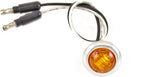 Qty 20-3/4" AMBER 3 LED CLEARANCE SIDE MARKER BULLET LIGHTS CHROME RING TRAILER