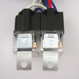 [ALL STAR TRUCK PARTS] 4-Headlight Relay Wiring Harness H4 Headlamp Light Bulb Ceramic Socket Plugs Set