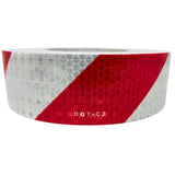 Red/White Diagonal Warning Reflective Tape DOT-C2 Conspiciuity Tape - Commercial ROLL - 2" inch x 150' FEET - Automobile Car Truck Boat Trailer Semi Construction Safety Industrial