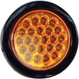 All Star Truck Parts] 4" Round LED Recessed Amber Strobe Light, 24 LED DOT/SAE Approved & Marked, Waterproof, Super Bright High Powered Strobe for Towing…