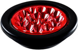 4" Round LED Trailer Tail Light 18 LED Red/White/Amber Stop Turn Tail Reverse Backup Running Lights w/Rubber Grommet Direct Wiring for Trucks Trailer RV Boat IP67 Waterproof DOT/SAE Approved 12V