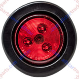 Red/Amber 2" Round Trailer 9 LED Clearance Side Marker Lights [DOT FMVSS 108] [SAE P2] [Reflector Lens] [Grommet+Plug] [Flush-Mount] [Waterproof IP67] Marker Clearance Lights Trailer Truck