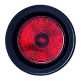 Red/Amber 2" Round Trailer 9 LED Clearance Side Marker Lights [DOT FMVSS 108] [SAE P2] [Reflector Lens] [Grommet+Plug] [Flush-Mount] [Waterproof IP67] Marker Clearance Lights Trailer Truck