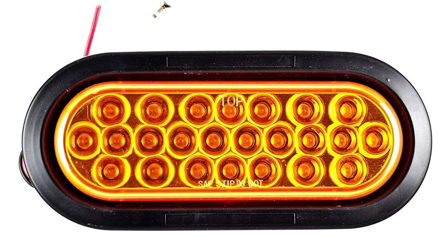 All Star Truck Parts] 6" Oval LED Recessed Amber Strobe Light, 24 LED DOT/SAE Approved & Marked, Waterproof, Super Bright High Powered Strobe for Towing�