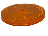 All Star Truck Parts Class A 2" Round Reflector with Center Mounting Hole - Red/Amber/White for Trailers, Trucks, Automobiles, Mail Boxes, Boats, SUV's, RV's, Industrial Applications…