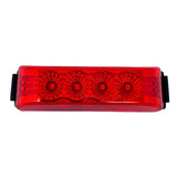 All Star Truck Parts] [Qty 10 [4"x1"] Amber/Red Thin line Trailer Led Side Marker and Clearance Lights 4 LED with Reflectors Submersible Sealed 12V Surface Mount for Truck Trailer Boats, Rectangular