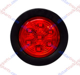 2" Amber/Red Round Trailer 7 LED Clearance Marker Lights [DOT FMVSS 108] [SAE P2] [Reflector Lens] [Grommet] [Flush-Mount] [Waterproof IP67] Marker Clearance Lights for Trailer Truck…