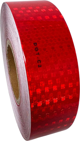 DOT Reflective Tape - DOT-C2 Conspiciuity Tape - COMMERCIAL ROLL - 2" inch x 150' FEET - Automobile Car Truck Boat Trailer Semi Truck Bus RED/WHITE/YELLOW/FLOURESCENT YELLOW GREEN