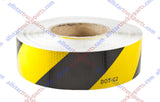 Waterproof Reflective Safety Tape Roll 1"/2" Yellow Black Striped Floor Marking Tape Hazard Caution Warning Tape Auto Truck Self-Adhesive Safety Sticker Strips for Wall Factory Trailer