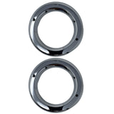 [ALL STAR TRUCK PARTS] [2x] 4" Inch Round Chrome Bezel Grommet for Vehicle Lights Stop Turn Tail Light Covers Rings for Truck Trailer Kenworth Peterbilt 2pcs